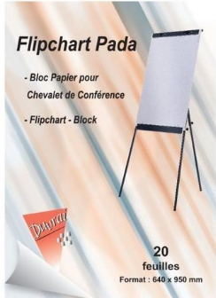 FLIPCHART - Bloc de 20 Feuilles 640x950mm DUVRAI