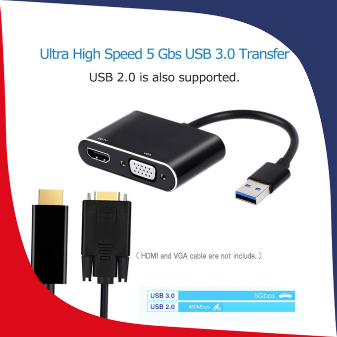 ADAPTER USB TO HDTV+VGA