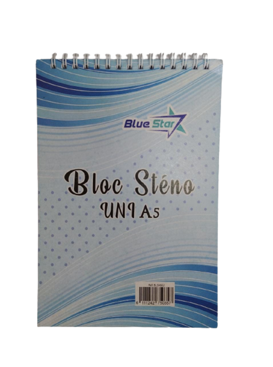 Bloc Note A5 Spirale uni BLEU STAR