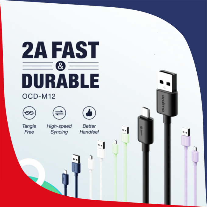 Cable Micro USB Charging Oraimo OCD-M12 Easyline 1M 5V/2A