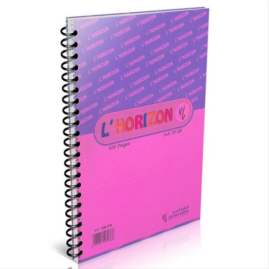 Cahier Spirale A4 Seyes 70Gr 300 Pages Plastifie L'HORIZON