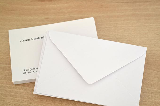 Enveloppe Blanc pour Carte Visite 100 Pieces