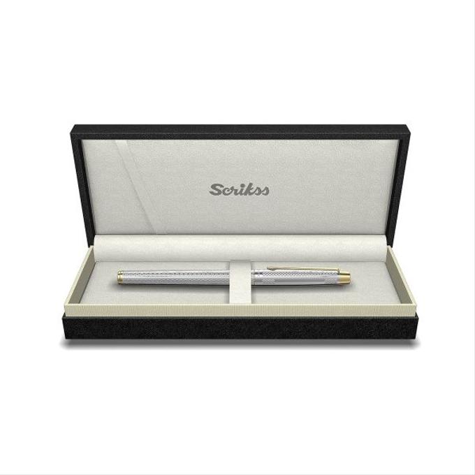 Stylo à Bille SCRIKSS Venus 722 Chrome Doré